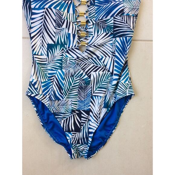 Bleu Rod Beattie Swim One Piece Swimsuit Lace Up Swimwear - Picture 4 of 9